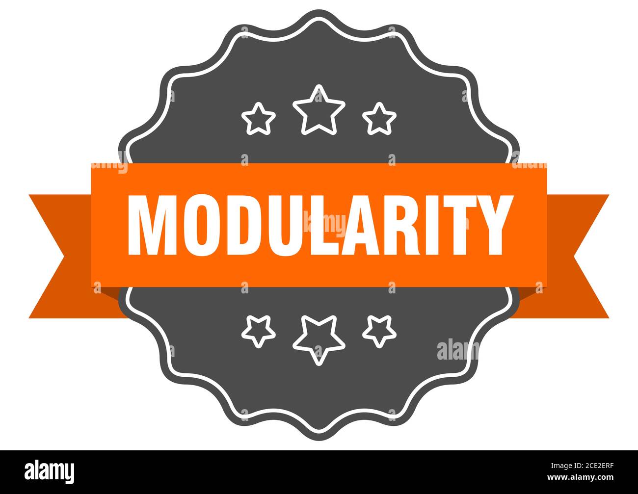 modularity label. modularity isolated seal. Retro sticker sign Stock ...