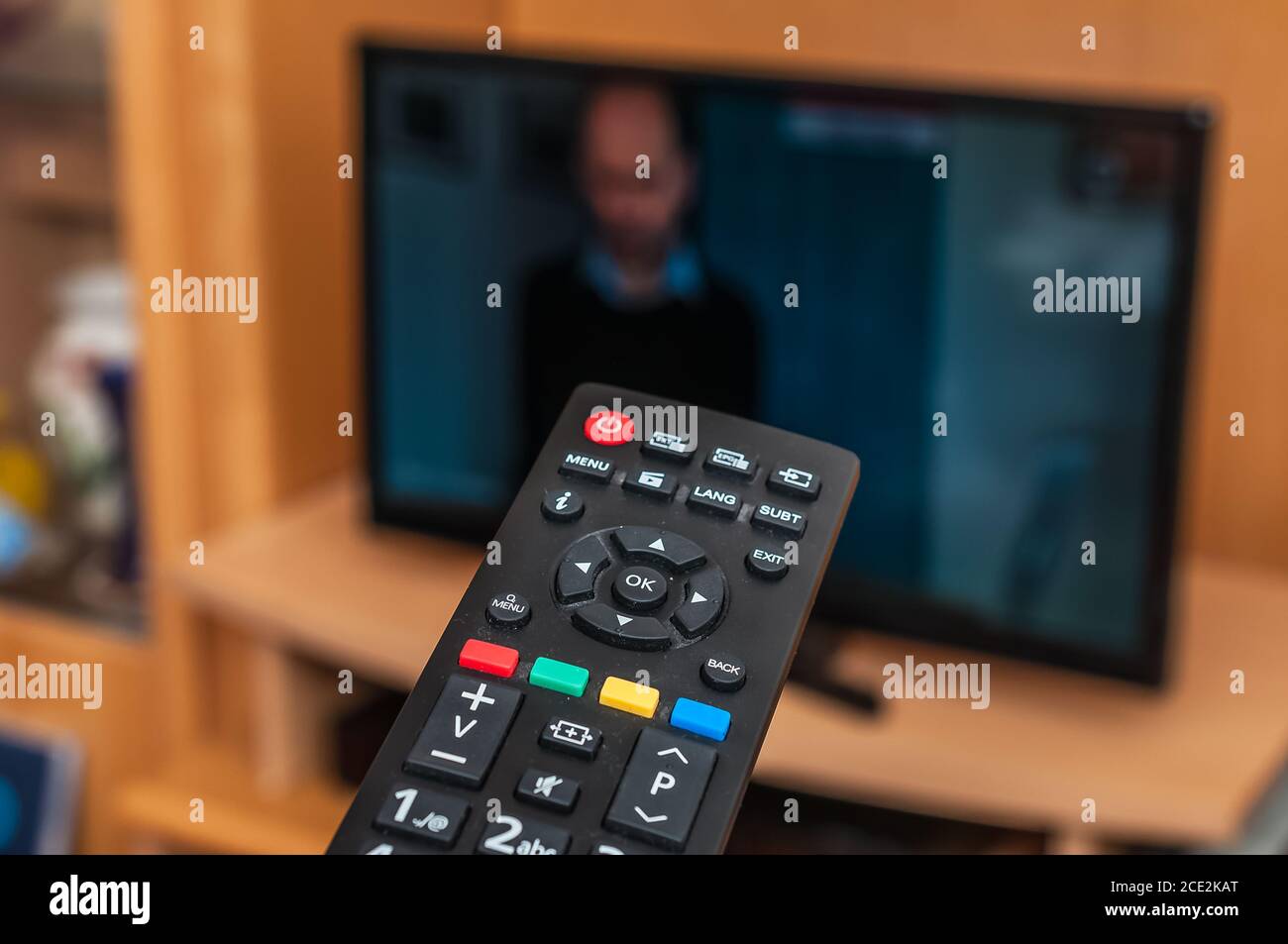 TV remote control Stock Photo