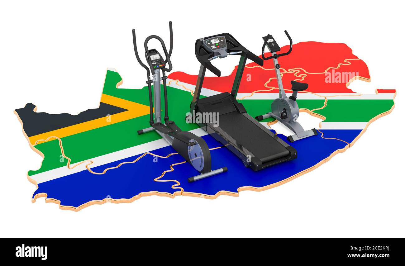 Sport clubs in South Africa. Fitness, exercise equipments on South