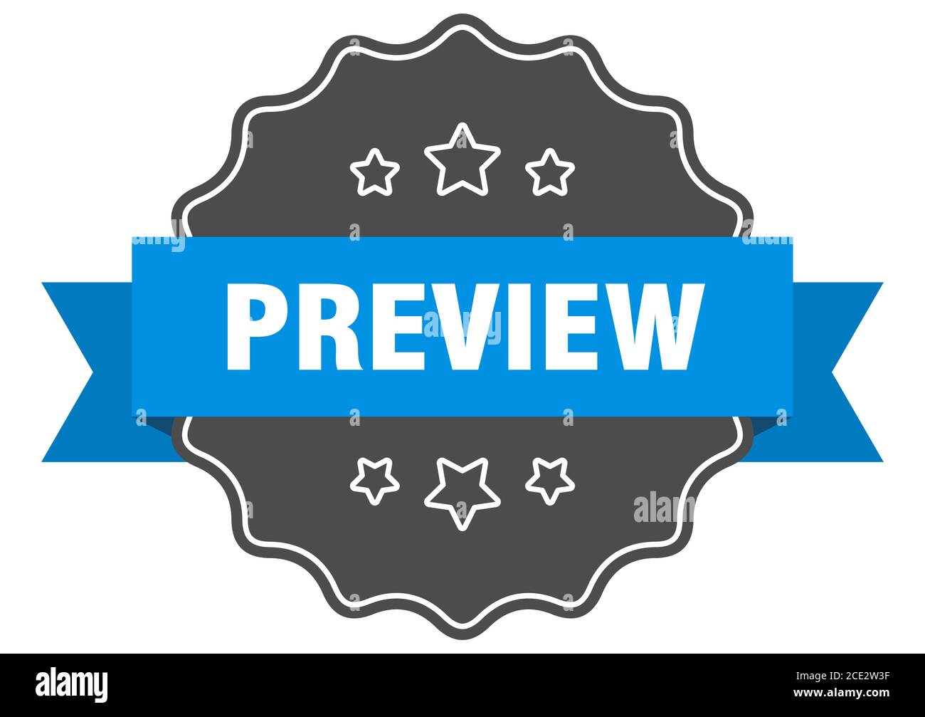 preview label. preview isolated seal. Retro sticker sign Stock Vector