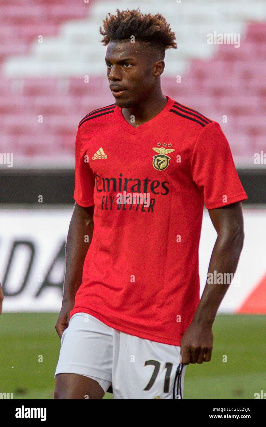Lisbon, Portugal. August 30, 2020. Lisbon, Portugal. Benfica's defender from Portugal Nuno Tavares (71) in action during the friendly game between SL Benfica vs AFC Bournemouth Credit: Alexandre de Sousa/Alamy Live News Stock Photo