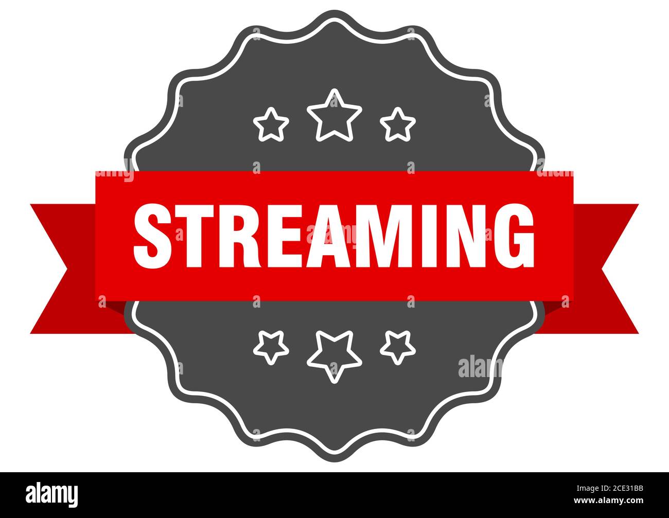 streaming label. streaming isolated seal. Retro sticker sign Stock ...