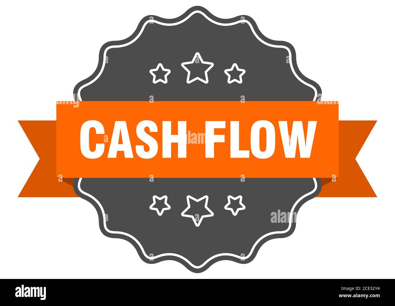 cash flow label. cash flow isolated seal. Retro sticker sign Stock ...
