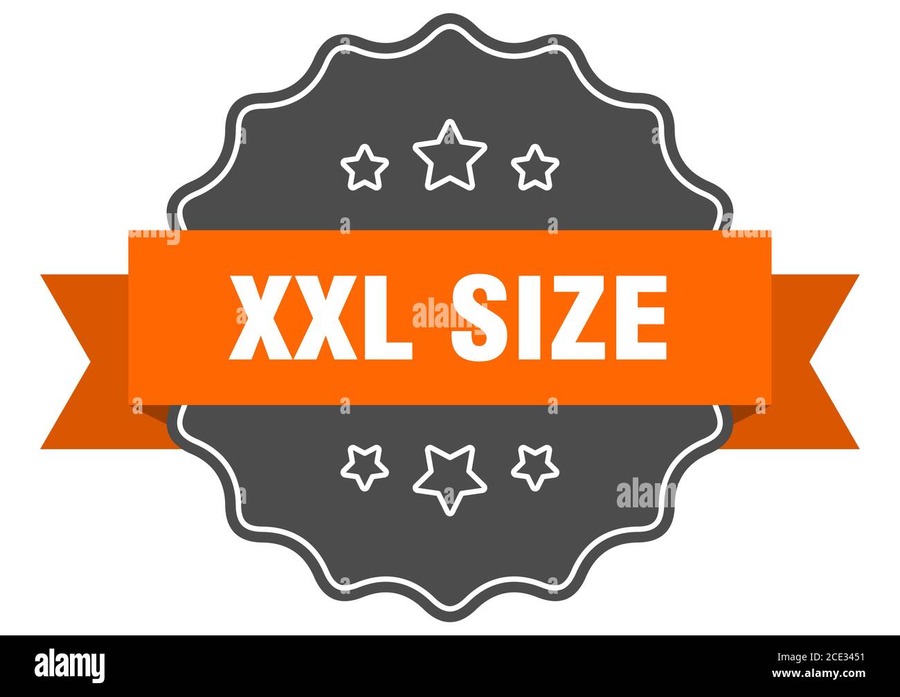 xxl size label. xxl size isolated seal. Retro sticker sign Stock Vector