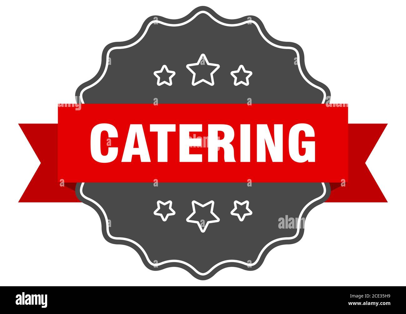 catering label. catering isolated seal. Retro sticker sign Stock Vector