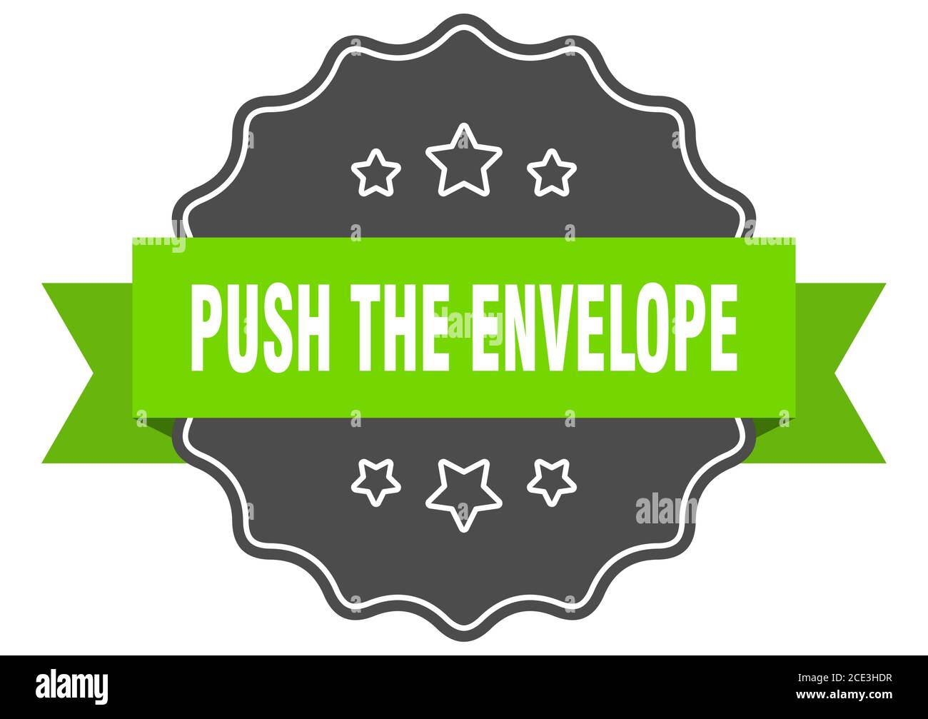 Push the envelope label push the envelope isolated seal retro sticker