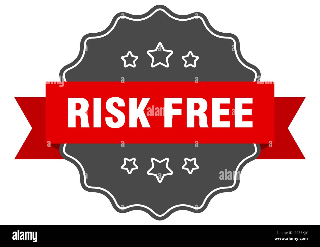 risk free label. risk free isolated seal. Retro sticker sign Stock ...