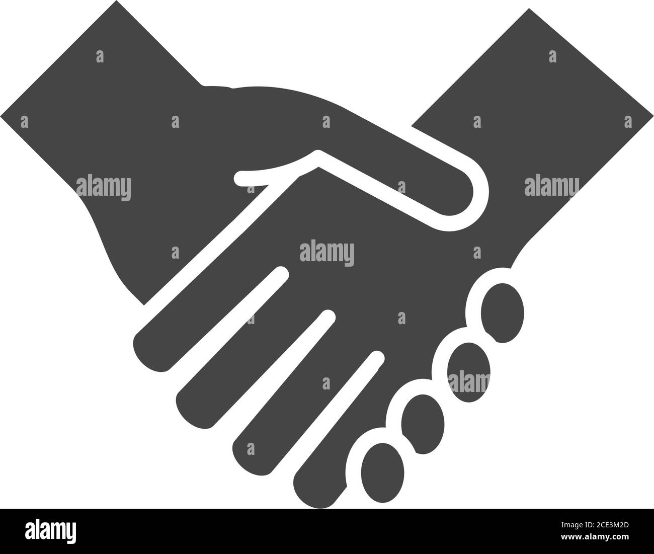 shakes hands human rights day, silhouette icon design vector ...