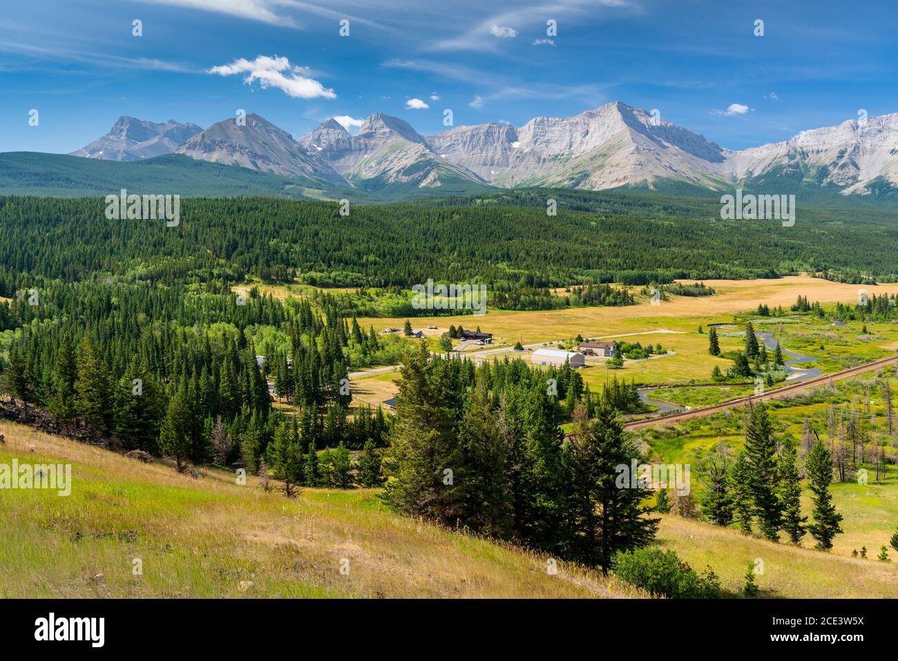 The Crowsnest Pass in British Columbia, Canada. Stock Photo
