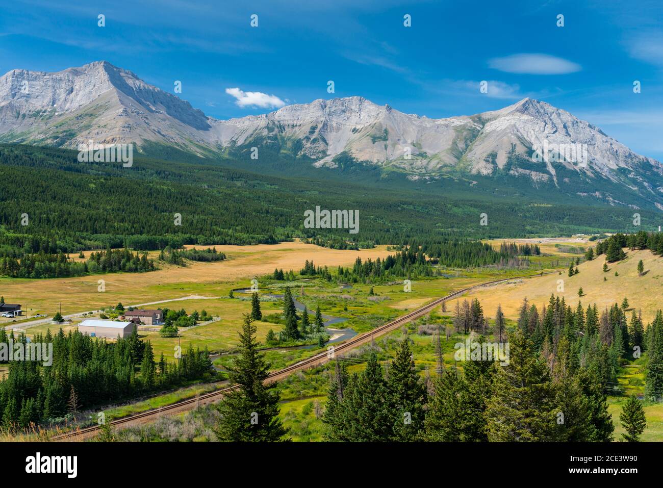 The Crowsnest Pass in British Columbia, Canada. Stock Photo