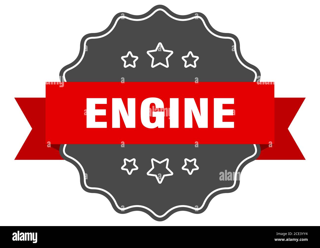 engine label. engine isolated seal. Retro sticker sign Stock Vector