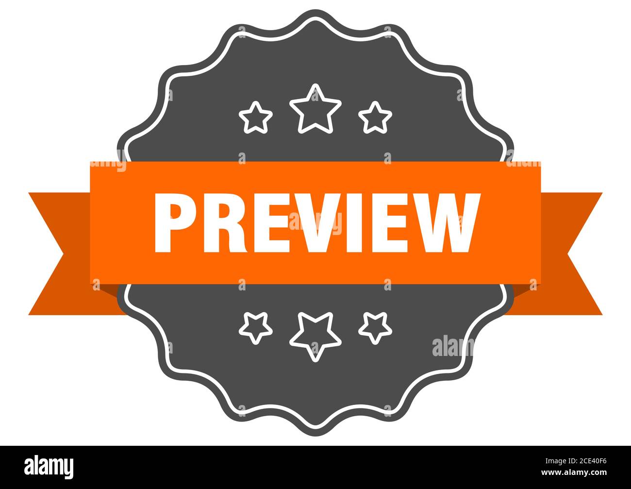 preview label. preview isolated seal. Retro sticker sign Stock Vector