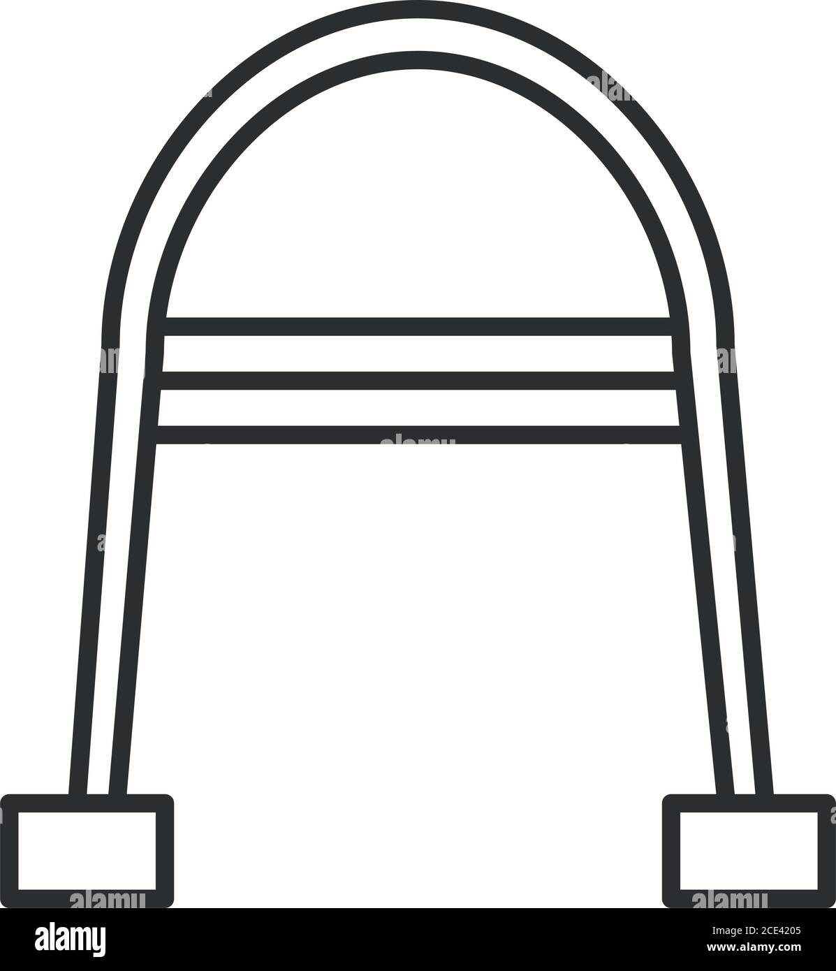 walker support for disabled people, world disability day, linear icon ...