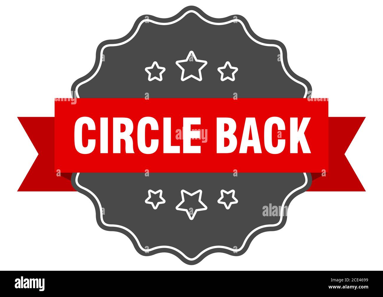 circle back label. circle back isolated seal. Retro sticker sign Stock ...