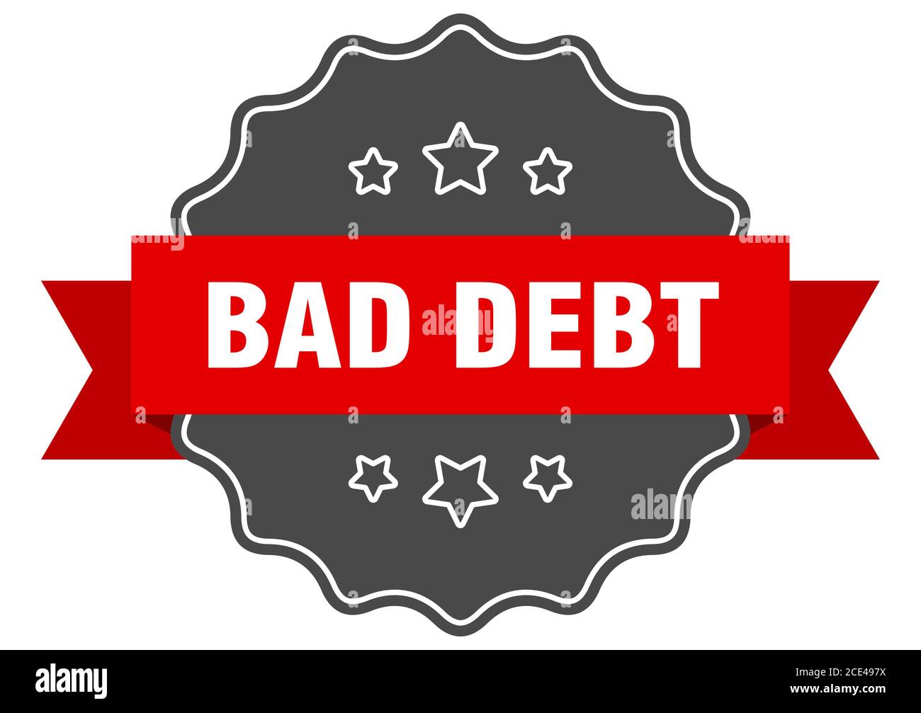 bad debt label. bad debt isolated seal. Retro sticker sign Stock Vector ...