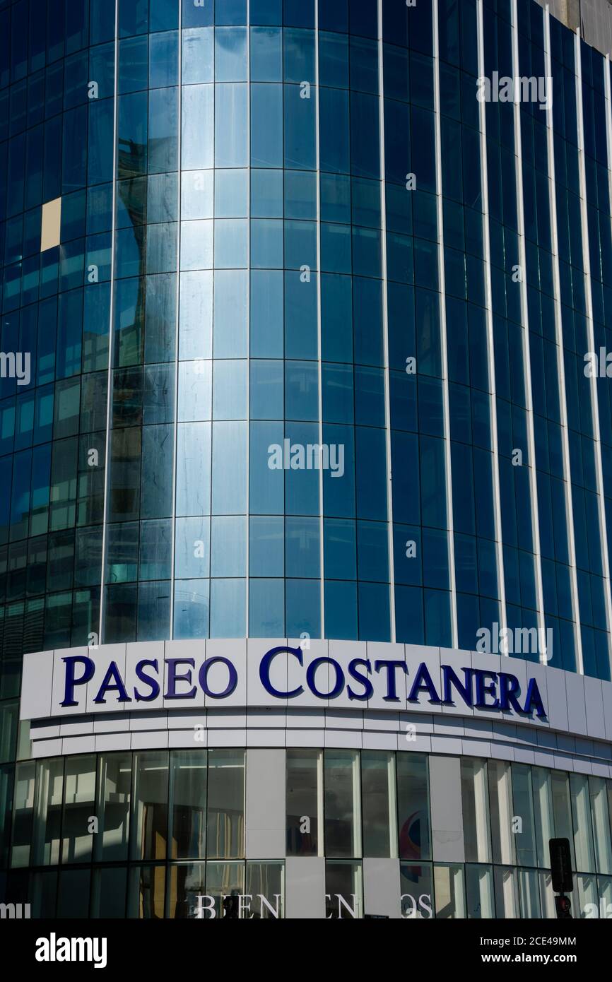 Puerto Montt, Chile. February 12, 2020. View of Paseo Costanera Mall facade Stock Photo