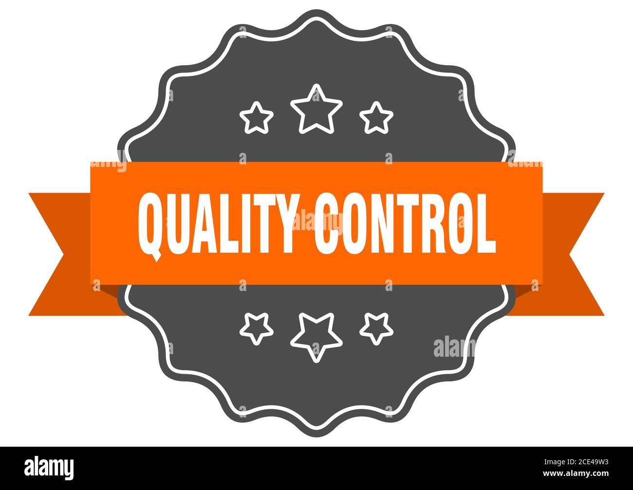 quality control label. quality control isolated seal. Retro sticker