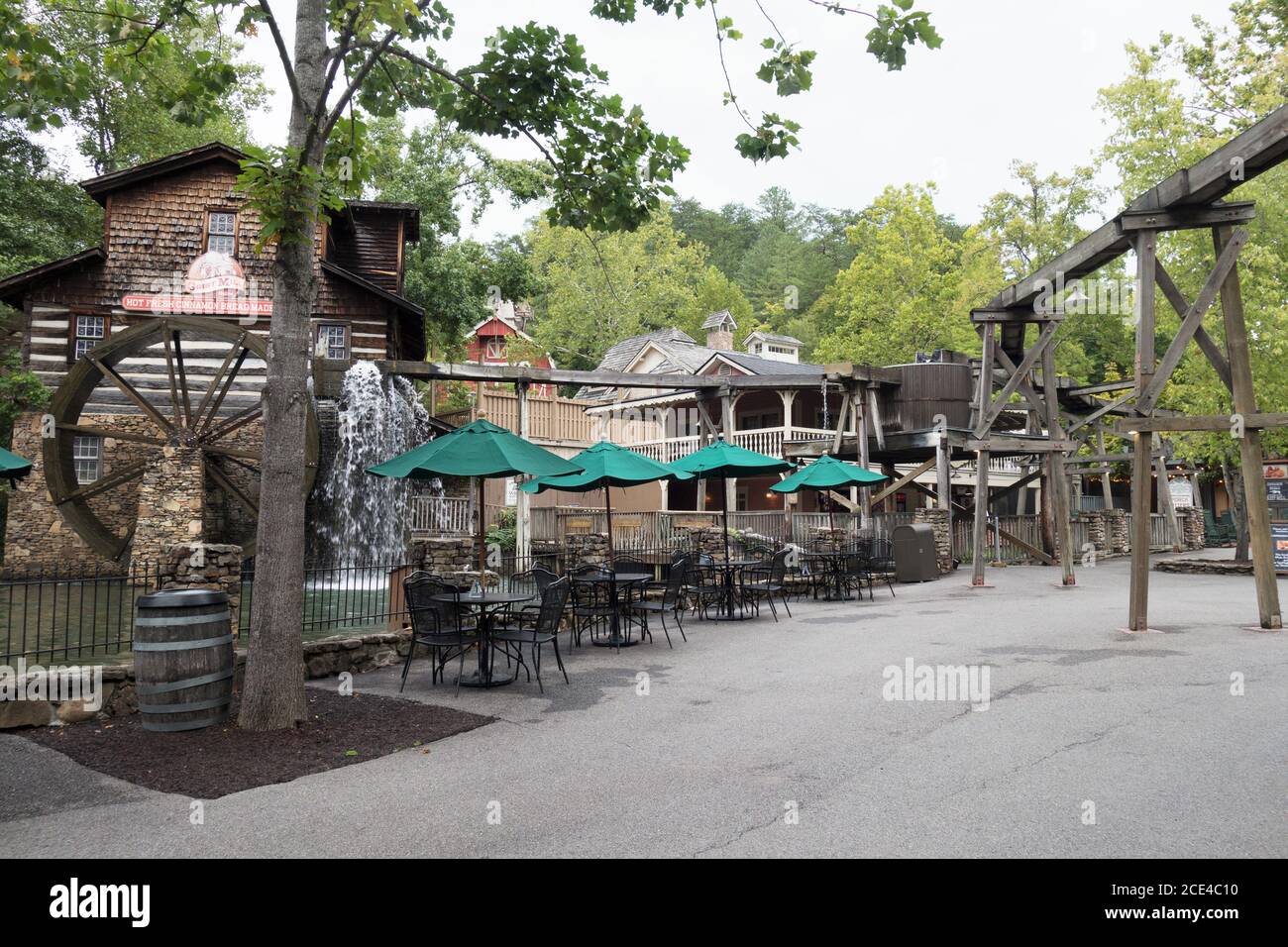 Dollywood amusement park in Tennessee, open to very limited capacity