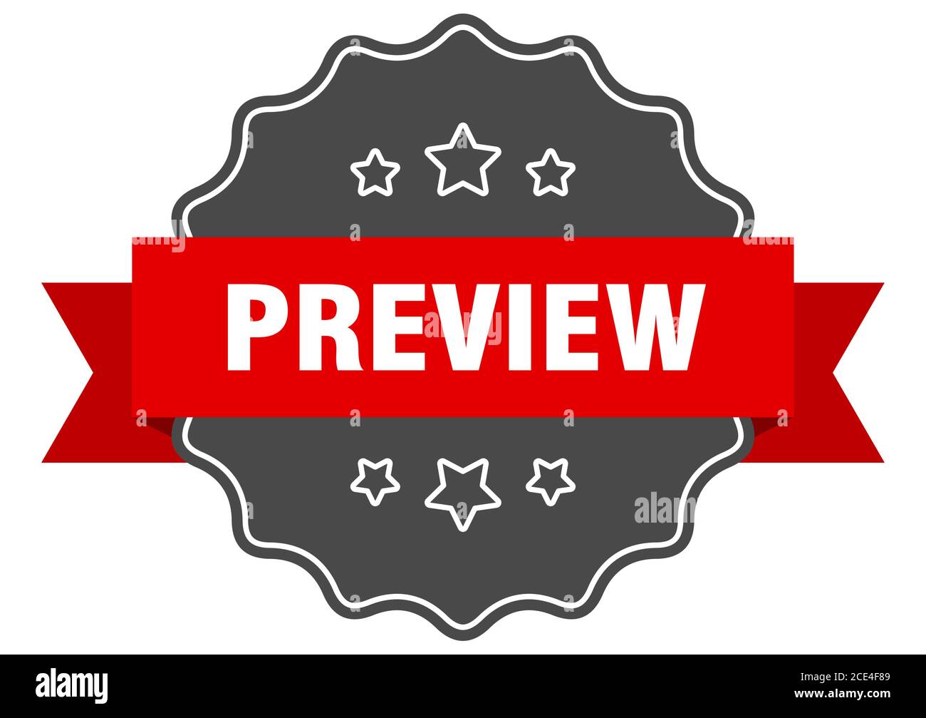 preview label. preview isolated seal. Retro sticker sign Stock Vector