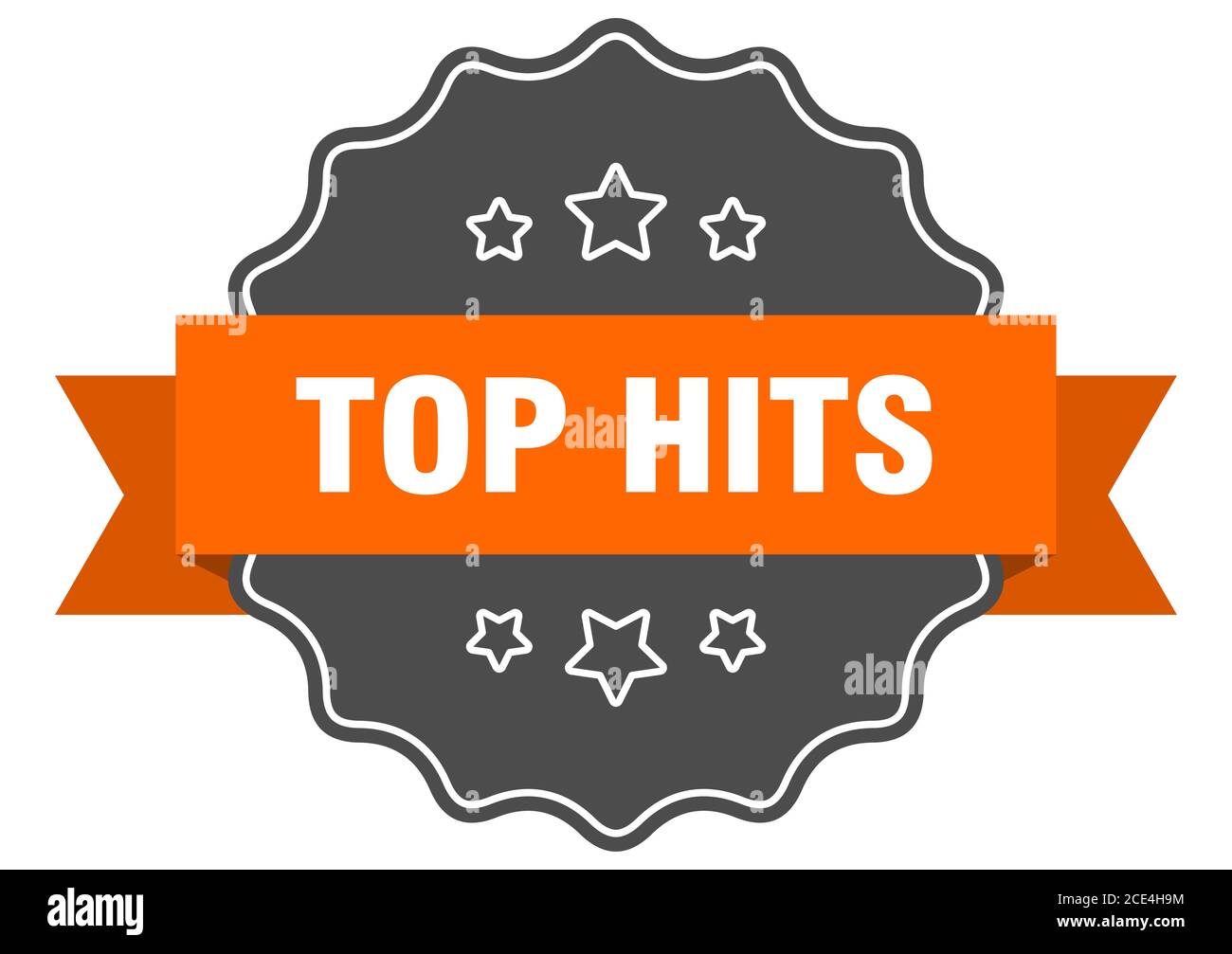 top hits label. top hits isolated seal. Retro sticker sign Stock Vector ...