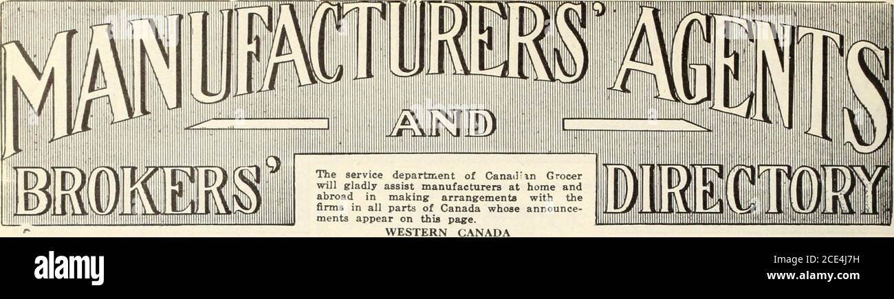 . Canadian grocer APril-June 1920 . The Largest in Western Canada We are the largest Storage,Distributing and ForwardingHouse in the Western field.Total Storage space nintey-sixthousand square feet of Bondedor Free Storage. Heated ware-house. Excellent Track facili-ties. The Western House forSERVICE. Williams Storage Co. WINNIPEG and Winnipeg Warehousing Co. Watson & Truesdale, Winnipeg have lWe men doing detail work throughout our territory. Manitoba, Saskatchewan and Alberta,and can get H for you. Write us, and we will explain our system. Ttiey (jet the business, Wholesale Grocery Brokers an Stock Photo