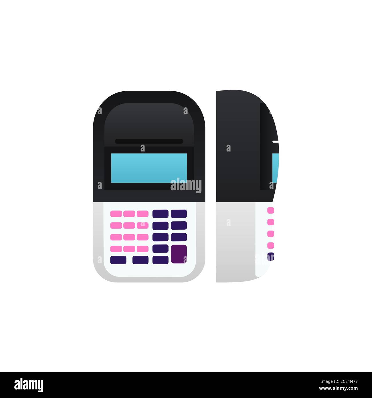 POS terminal Isolated vector icon in flat design Stock Vector