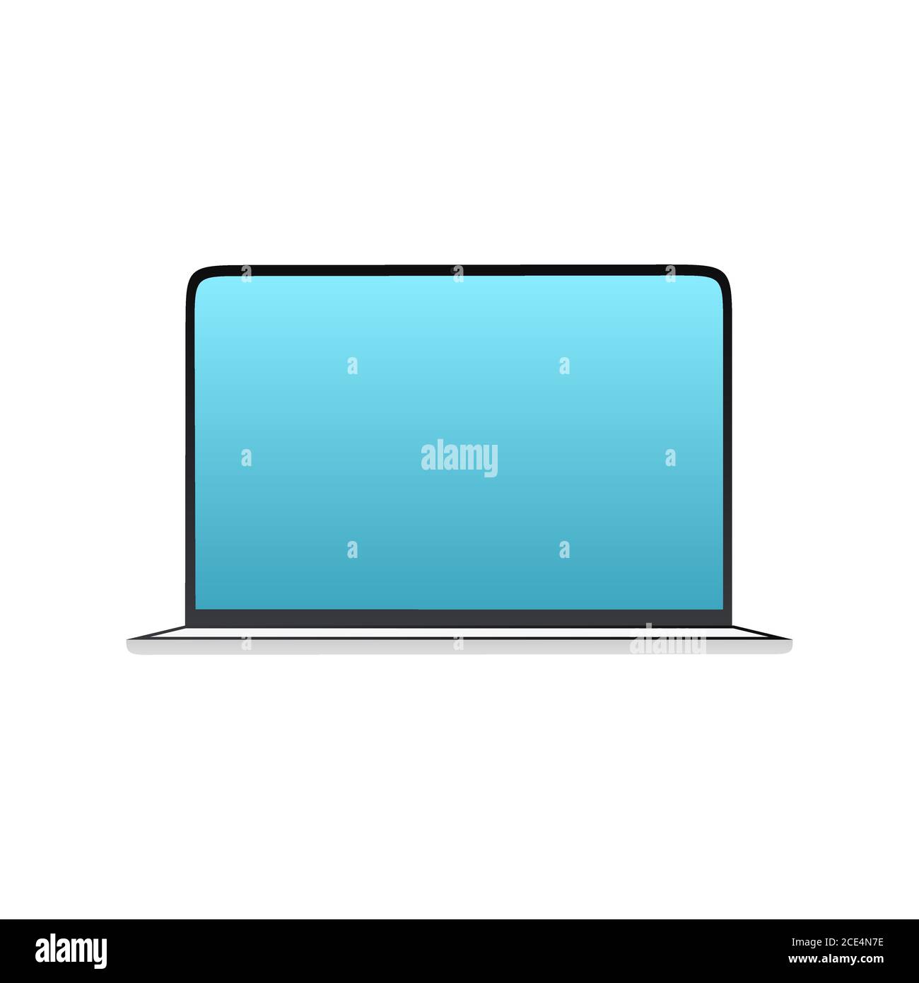 Laptop Vector isolated icon in flat design Stock Vector
