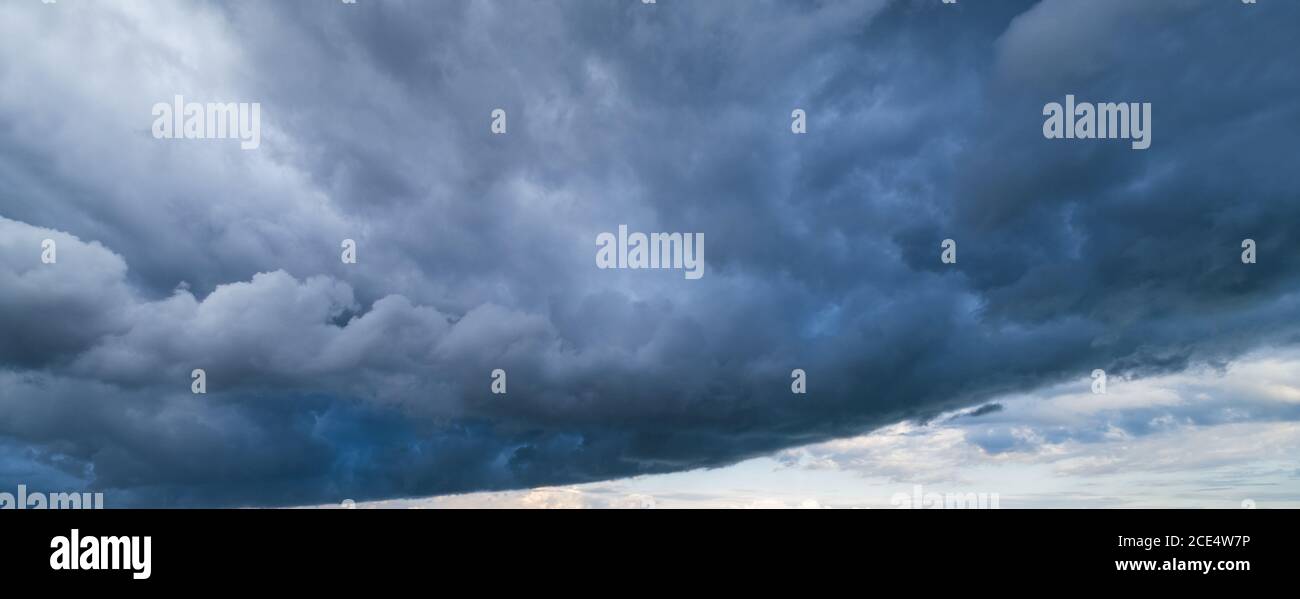 Dramatic cloudy sky with thunderstorm clouds Stock Photo