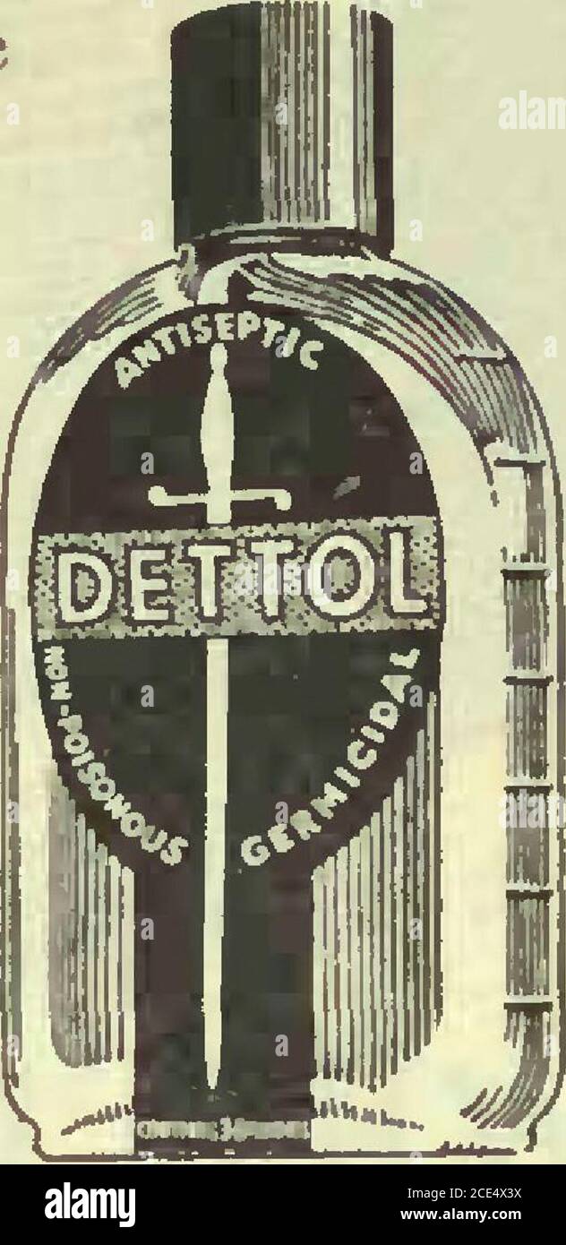 . The Canadian nurse . nd in private practice for surgical and obstetrical pur-poses, and its efficiency has been referred to by eminent authorities inmedical journals- DETTOL can be used at really effective strengths, and isstable in the presence of blood, faeces and other organicmatter. A 2% solution rapidly kills haemolytic streptococciand B- Coli even in the presence of pus. When a thin film of 30% DETTOL dries on the skin Itrenders it insusceptible to infection by haemolytic strep-tococci for at least two hours unless grossly contaminated. DETTOL has an agreeable odour, is readily miscibl Stock Photo