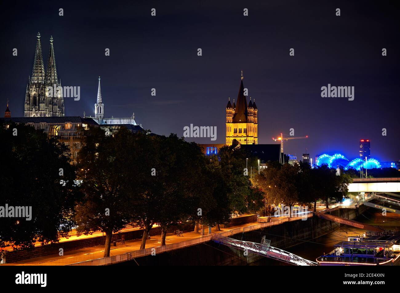 Cologne cathedral night from hi-res stock photography and images - Alamy