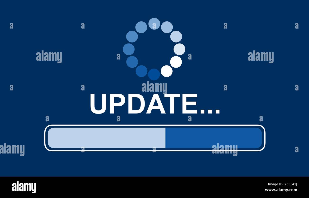 update status sign Stock Photo Alamy