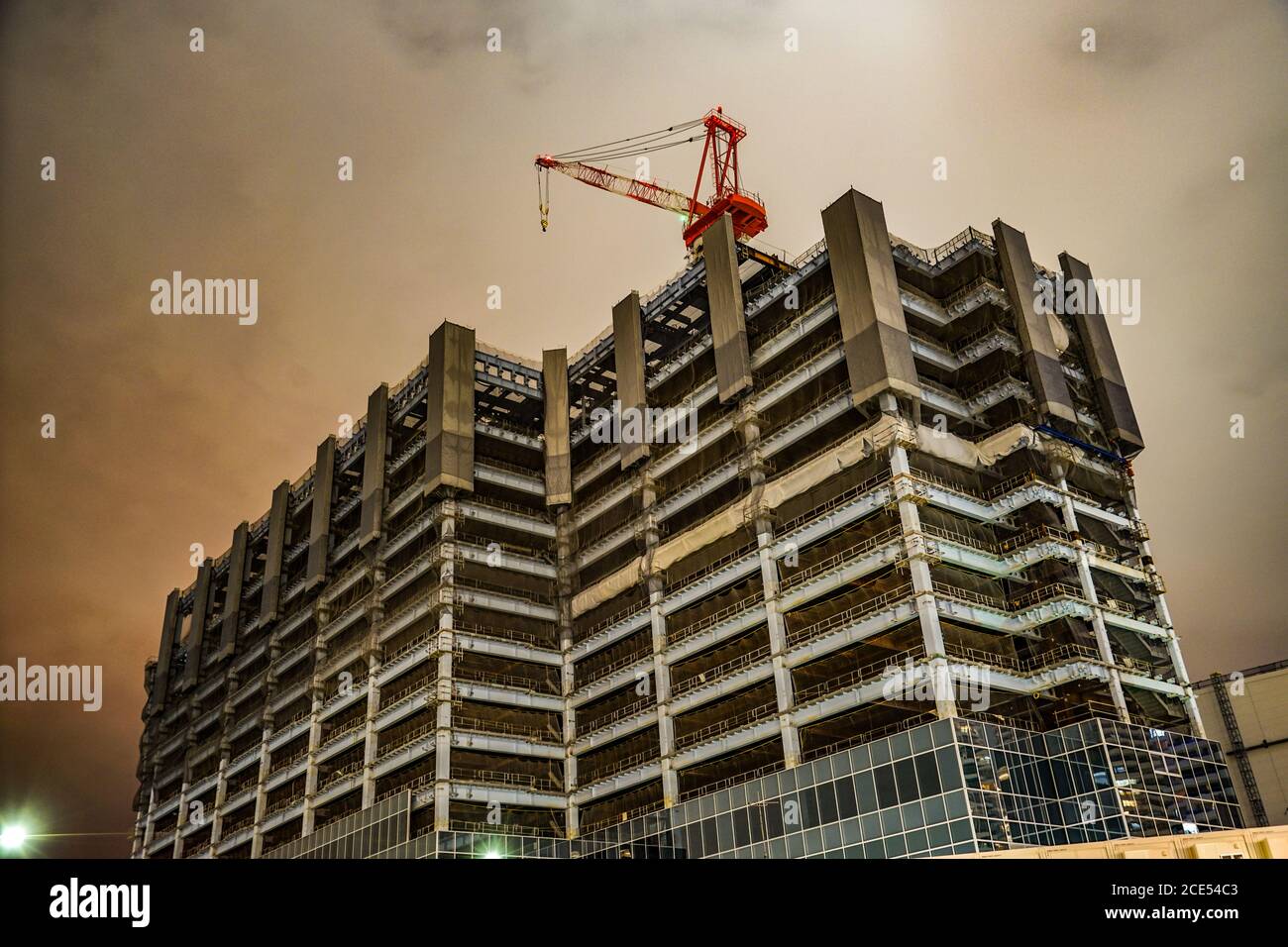 High-rise building construction site of the Yokohama Minato Mirai Stock Photo