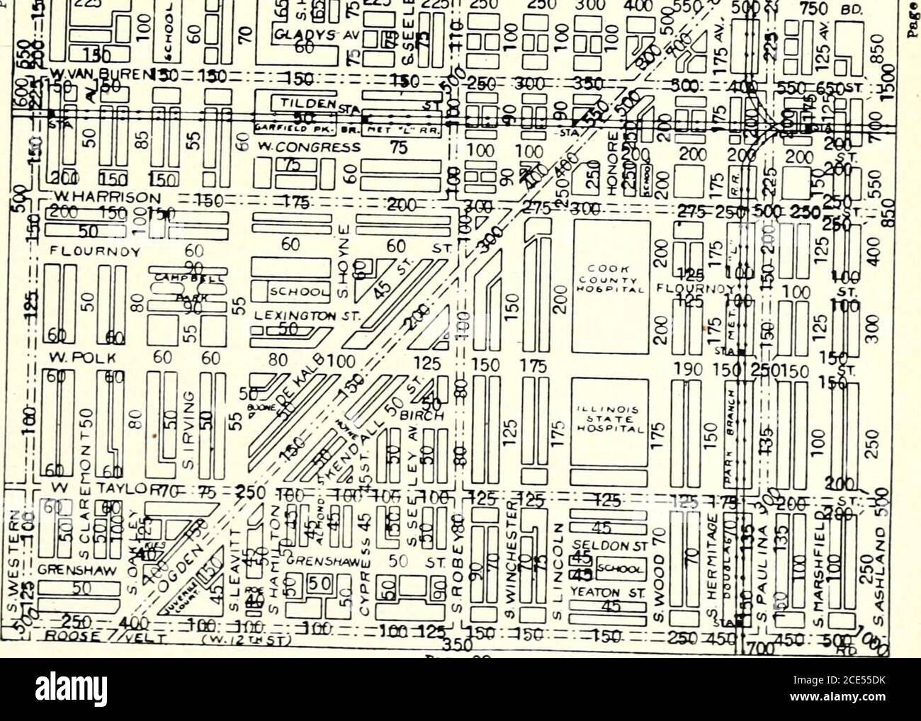 . Olcott's land values blue book of Chicago . m 100 .11125 l25 125 125 20o 3|Ao W.ADAMS 120 126 irin^n«i TJ? ^l^ T^ S rr^ E? L   i J :i//,^ ]U ff 125 PL ^g^gaJoD, n^-°n?.^ -^ ^^ ^§ § § -5^^&gt; ^^0- n 0(5° nn nn r^ r^ 1^ r^° ?°0 300A&^ J//^fEo^r0 200 ^00°-J&gt;UUt+cz=D-c=D-a-S-U[?-rf&gt;K]d| lU n w JACKSON200 200 200 ^00 Ui— ? Sn^fe5225n250 250 300 400 o55 ^ [ctAOVS AVj-|[giu gi—I Sill L^ LJU I |F;| IMUU il I I 1 I I ^^^ ^^= • = -=150-- ?• --.=U0-iB^5a 300r; ^5Ctr. P8«e 89 OLCOTTS LAND VALUES BLUE BOOK W. F. CONLON & Co. REAL ESTATE Specialists in Selling, Renting and Managing WEST SIDEMAN Stock Photo