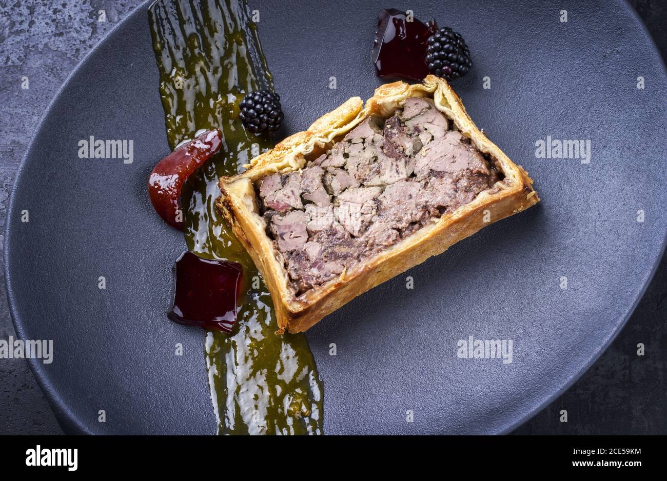 French pate en croute with goose liver Stock Photo Alamy