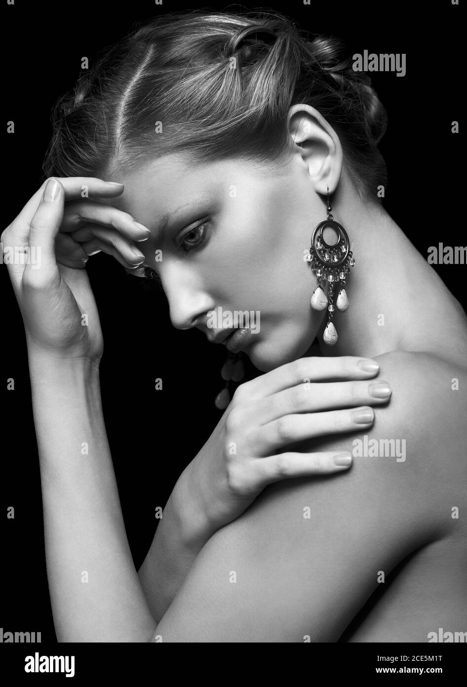 Black and white beautiful lady Black and White Stock Photos & Images ...