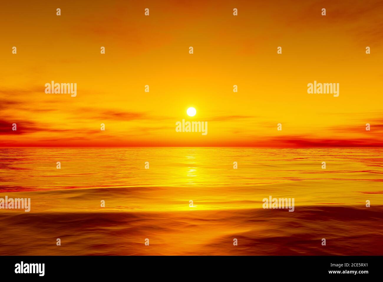 beautiful golden ocean sunset Stock Photo - Alamy