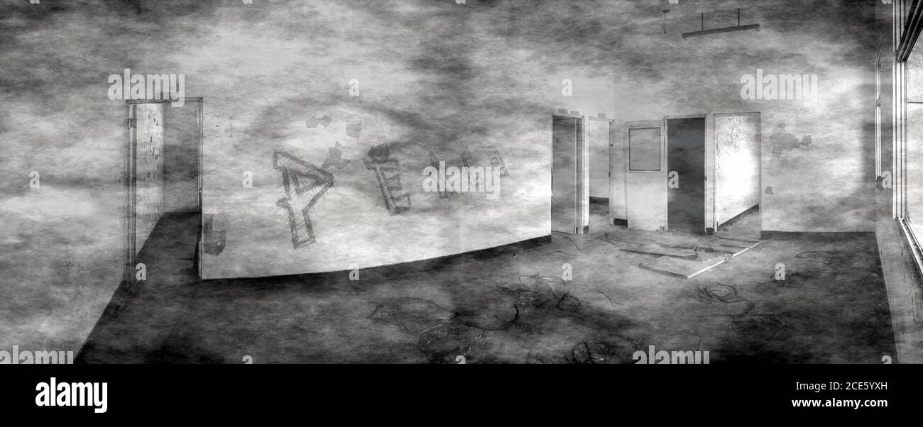 Spooky Abandoned House Stock Photo