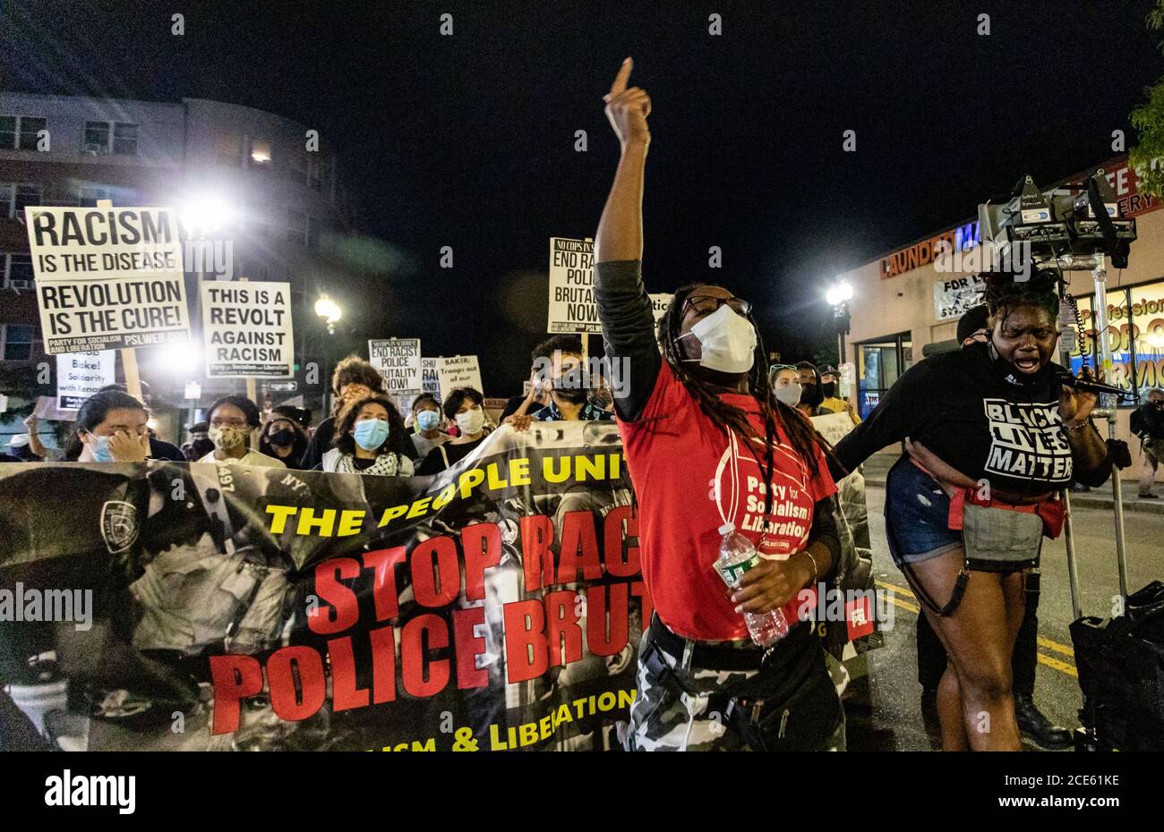 Boston, USA. August 30, 2020, Boston, Massachusetts, USA: Demonstrators march as they rally against racial inequality and to call for justice a week after Black man Jacob Blake was shot several times by police in Kenosha, in Boston. Credit: Keiko Hiromi/AFLO/Alamy Live News Stock Photo