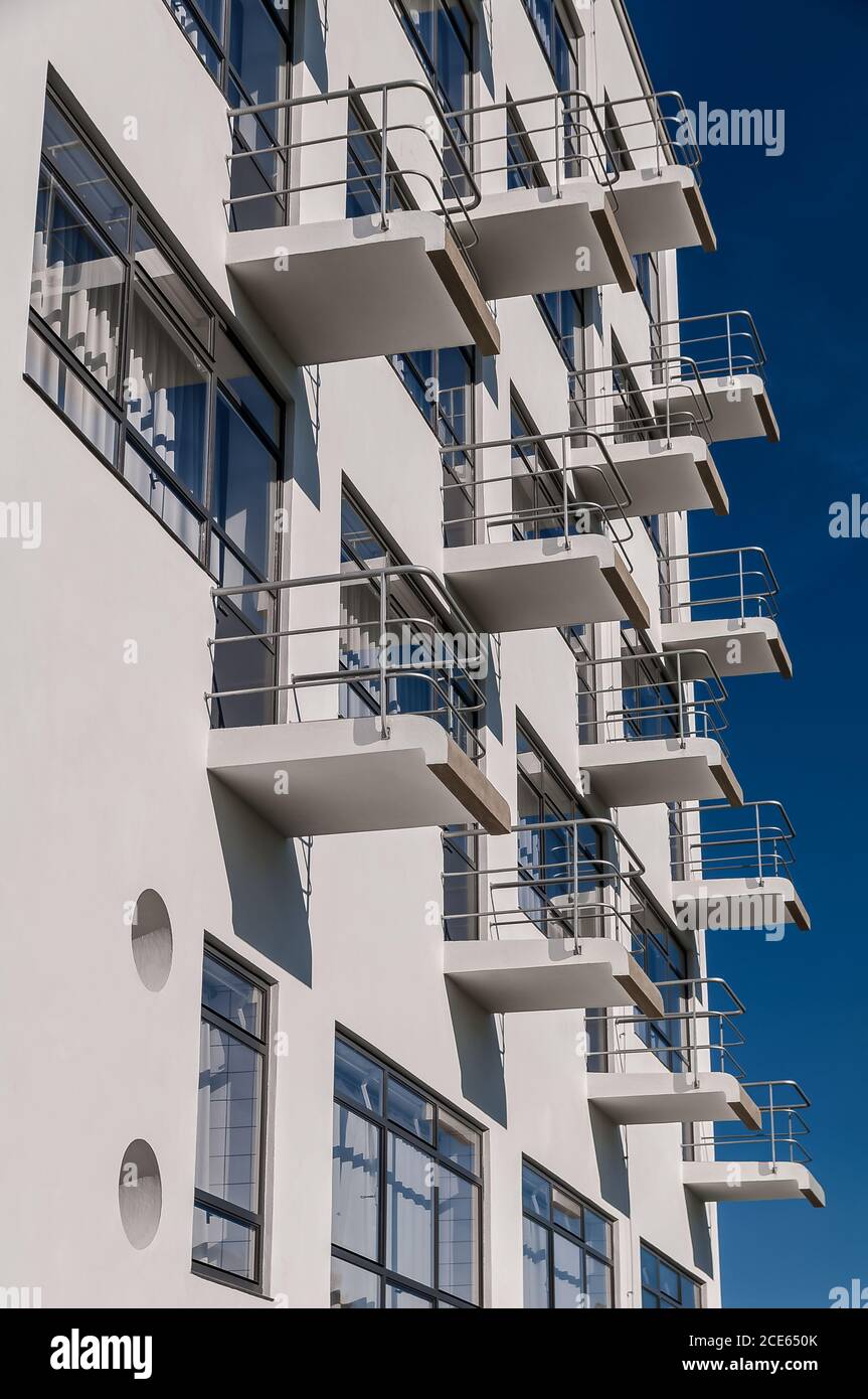 Bauhaus Dessau balcony Stock Photo