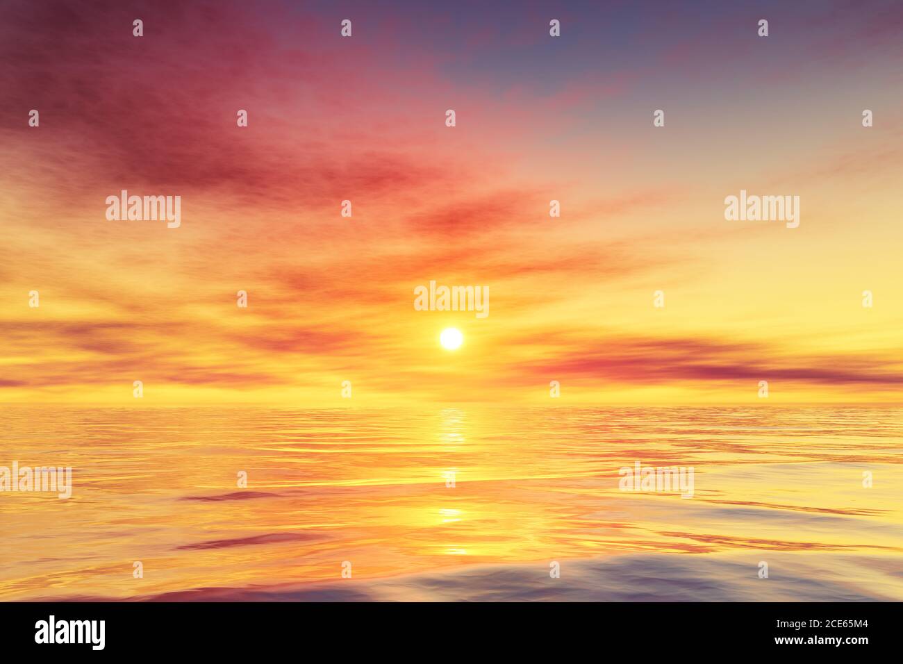 beautiful ocean water sunset background Stock Photo - Alamy