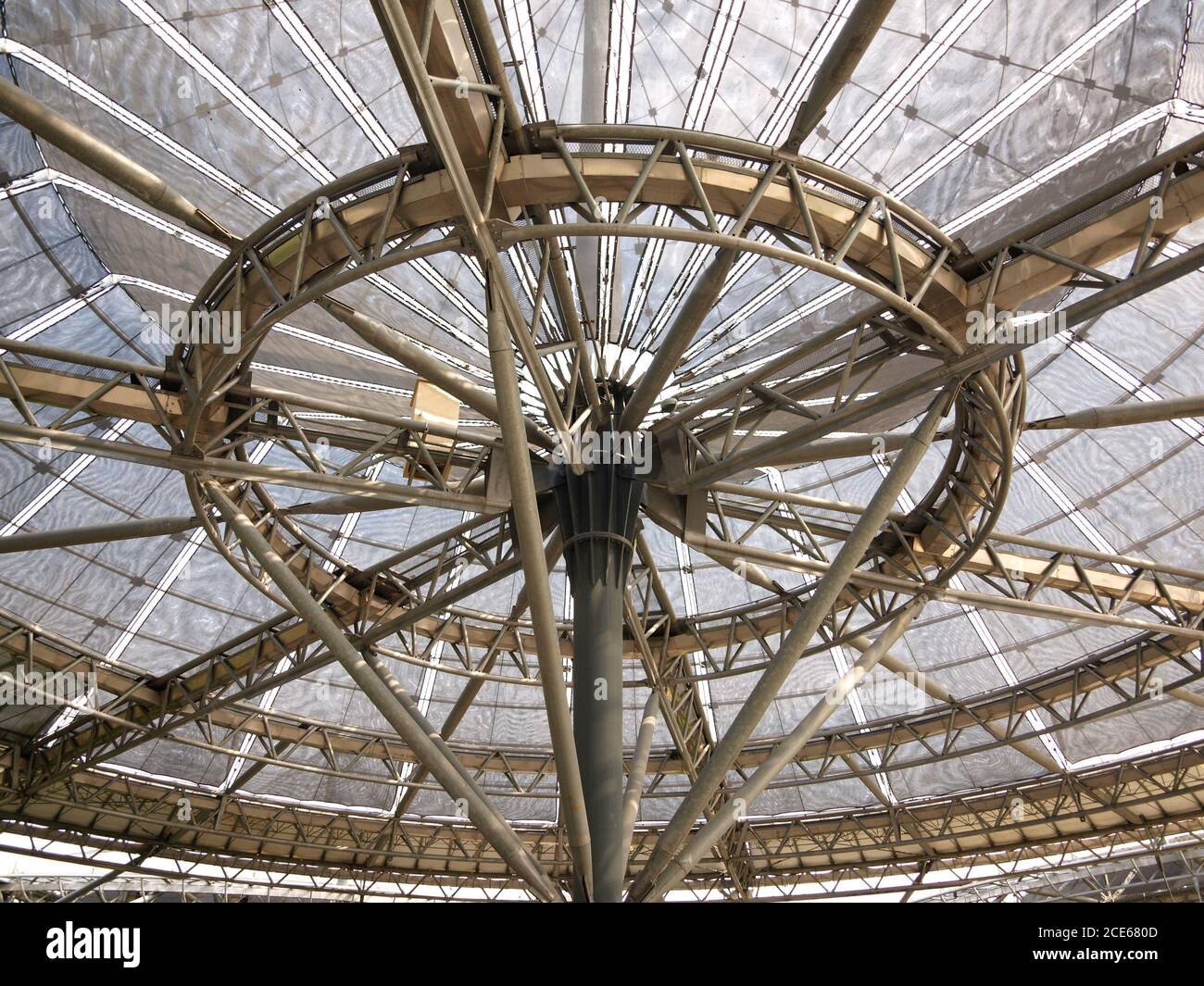 A modern circular roof covering an outdoor area Stock Photo - Alamy