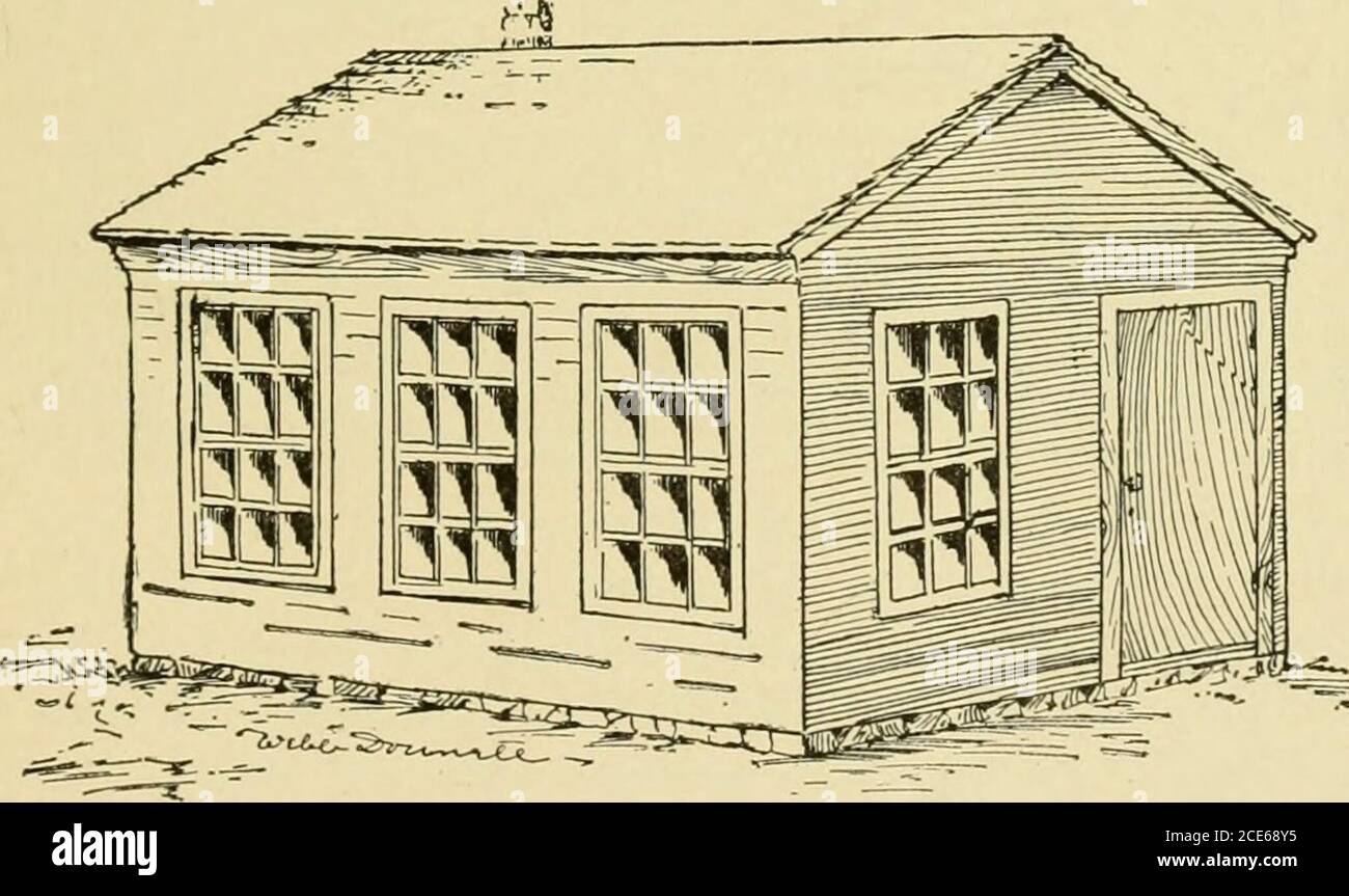Barn plans and outbuildings . Fig. 369—A CONNECTICUT TOBACCO SHED. Fig.  370—USEFUL FOR MANY PURPOSES 378 BARN PLANS AND OUTBUILDINGS be given up. A  small house that has a great deal