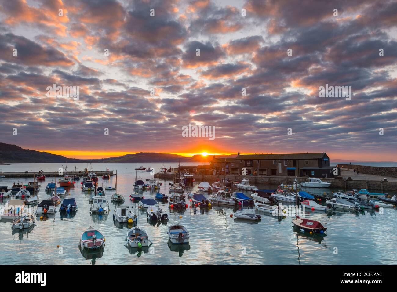 Lyme Regis, Dorset, UK. 31st August 2020. UK Weather. The sun breaks