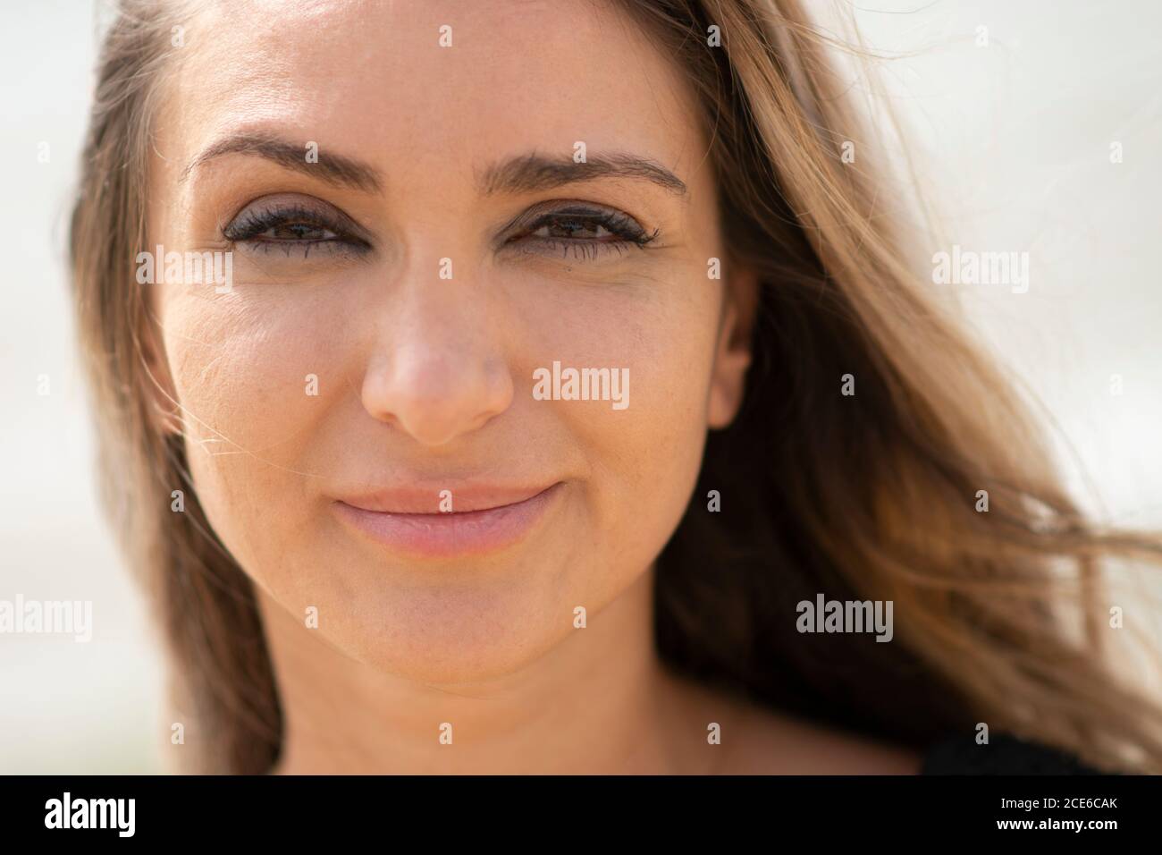 Beautiful woman looking at camera Stock Photo