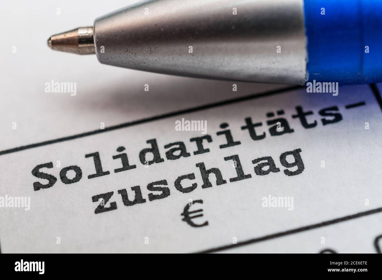 solidarity tax and pen Stock Photo