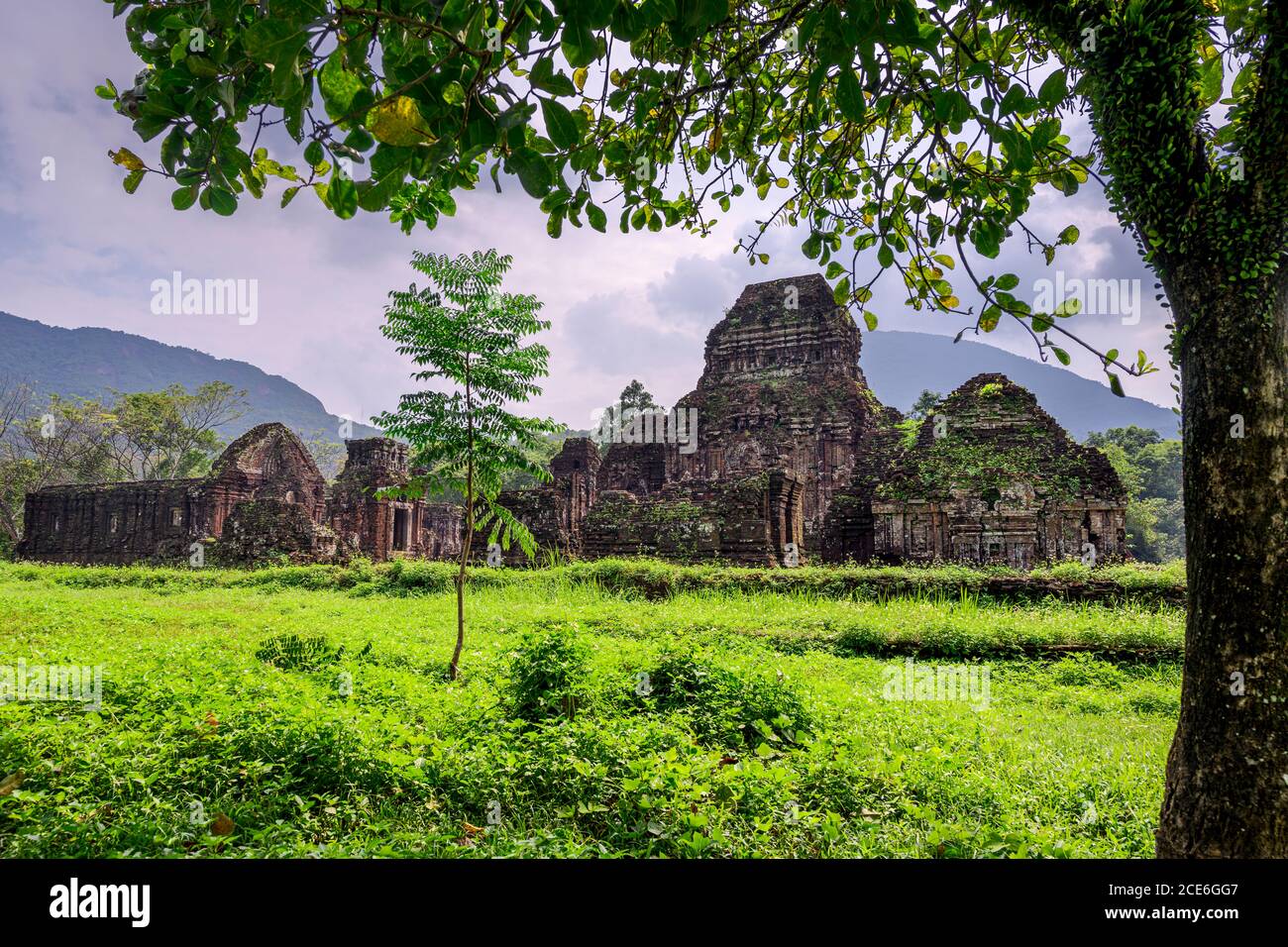 My Son is a temple city in central Vietnam. In 1969 the temple complex was destroyed by American bombardments. In 1999 it was declared a World Heritag Stock Photo