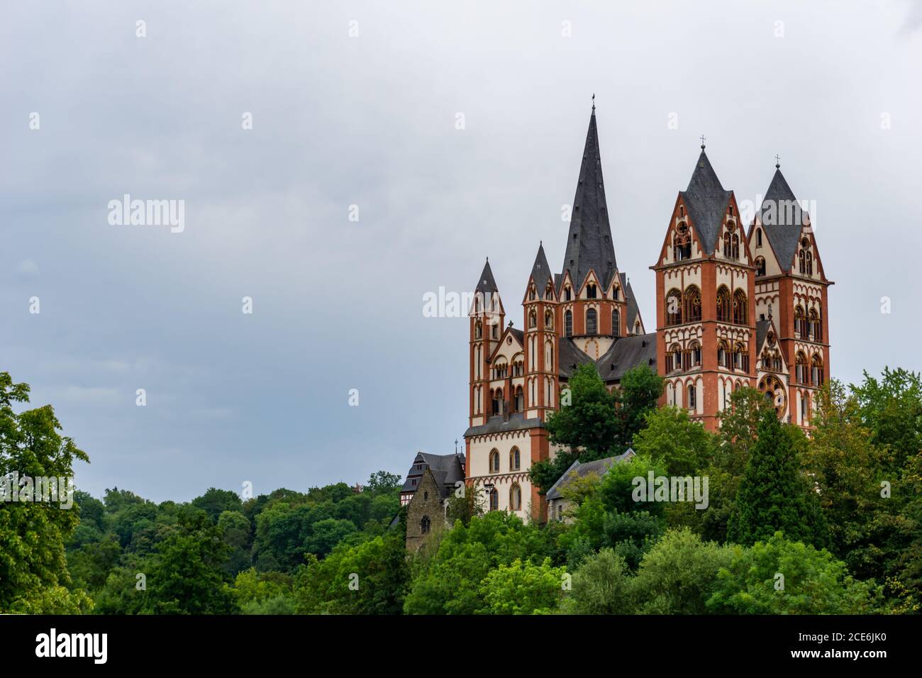 A view of the cathedral in Limburg on the Lahn Stock Photo