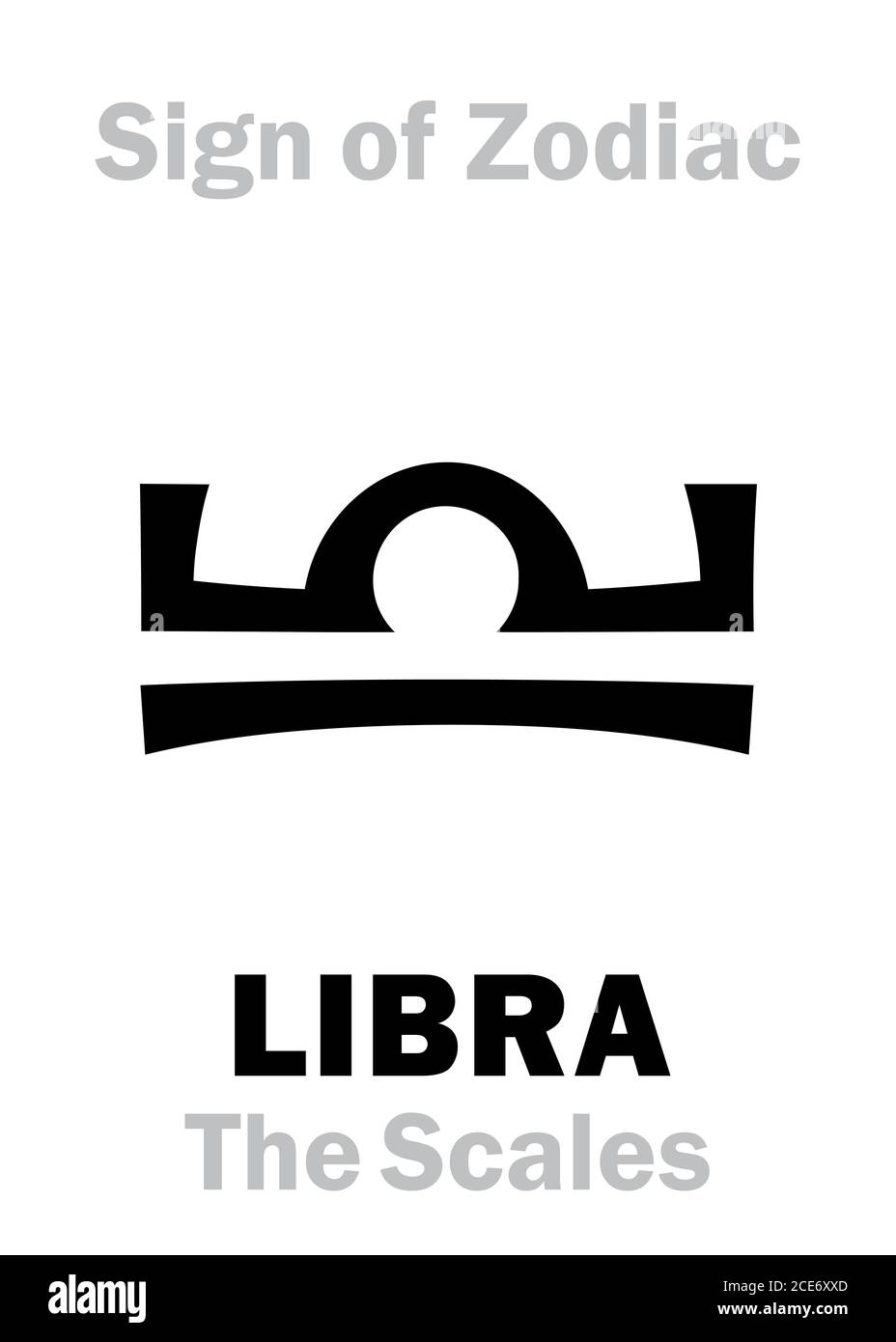 Astrology Sign of Zodiac LIBRA (The Scales / The Balance Stock Photo