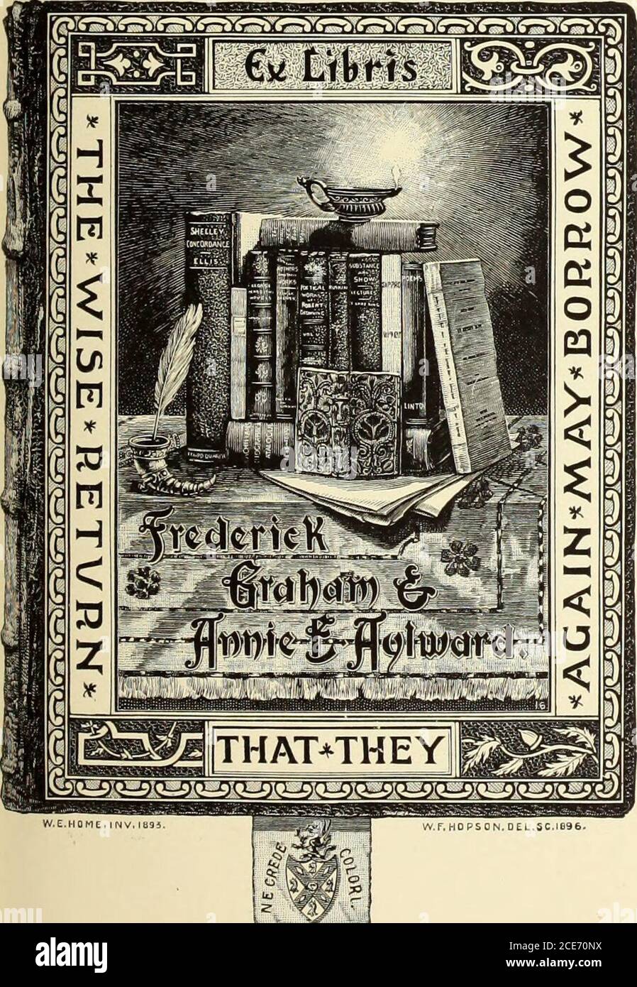. Artists and engravers of British and American book plates : a book of reference for book plate and print collectors . By W. Brand and B. Howlett. Stock Photo