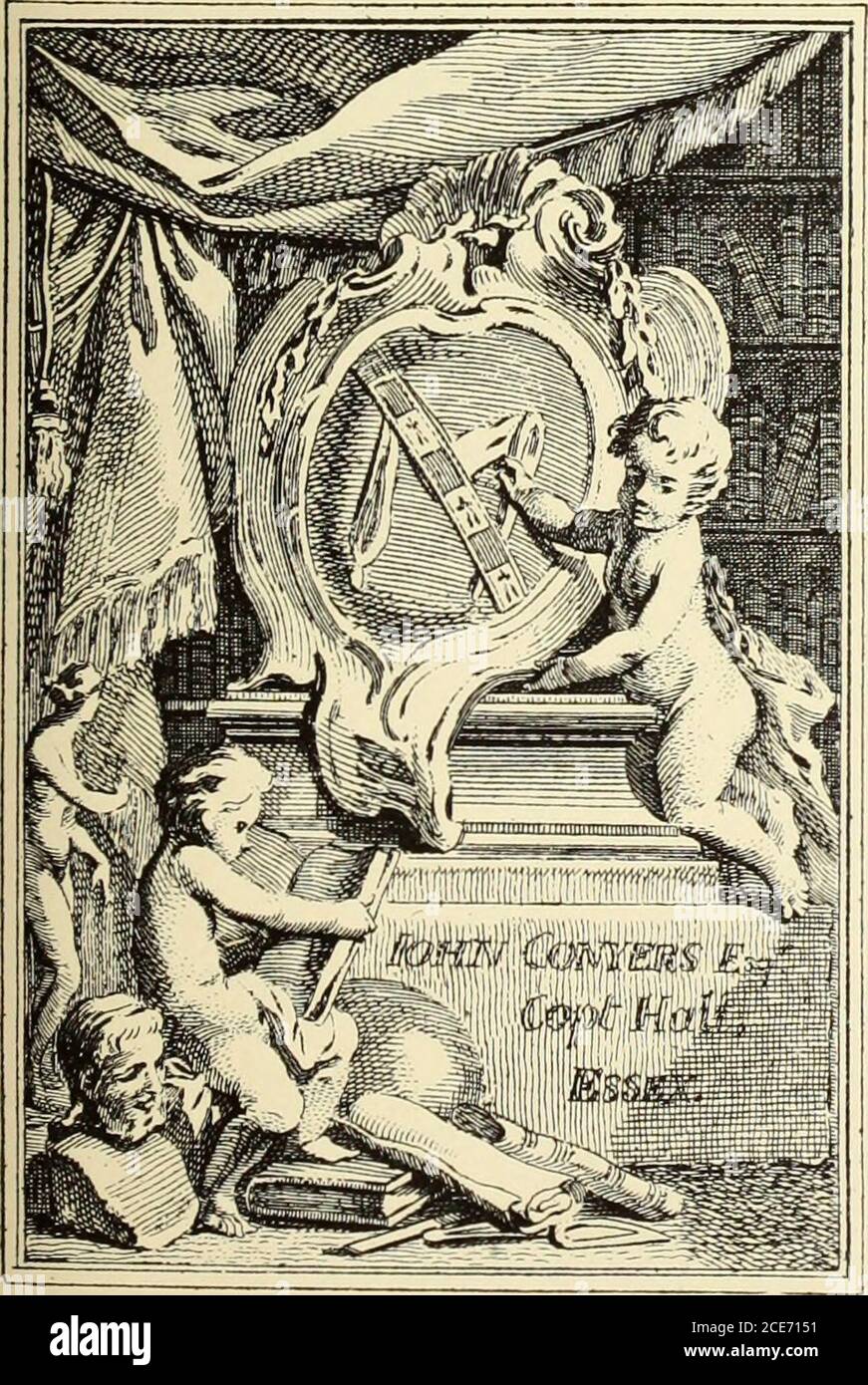 . Artists and engravers of British and American book plates : a book of reference for book plate and print collectors . By F. Gardner. K.Grnvfbt ant f By H. Gravelot Stock Photo